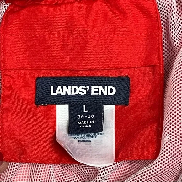 LANDS’ END Men’s Swim Trunks SIZE Large Lined Inside/Side Pockets Drawstring NEW - Picture 5 of 10